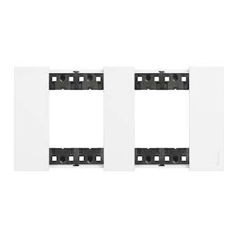 Plaque de finition Living Now Collection Les Blancs 2x2 modules finition Blanc|Bticino-TICBTKA4802M2KW