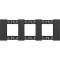 Plaque de finition Living Now Collection Les Noirs 3x2 modules finition Noir