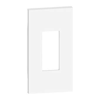 Plastron de finition Living Now pour prise RJ45 2 modules - blanc|Bticino-TICBTKW07M2