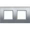 Plaque Livinglight Air Metal brossé 2+2 modules horizontal ou vertical - Chrome