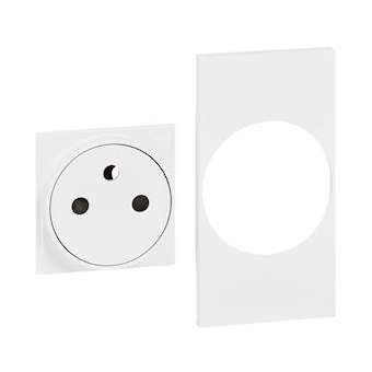 Enjoliveur Living Now pour prise de courant Surface 2 modules - blanc|Bticino-TICBTKW55F