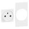 Enjoliveur Living Now pour prise de courant Surface 2 modules - blanc
