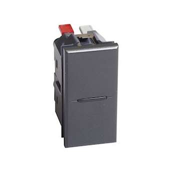 Va-et-vient axial Axolute 16AX 250V~ bornes automatiques - Anthracite - 1 module|Bticino-TICBTHS4003AN