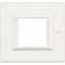 Plaque rectangulaire Axolute Aluminium monochrome 2 modules - Blanc