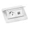 Pop up mobilier pré-câblé - 1x2P+T + double USB - 4 modules - Blanc brillant
