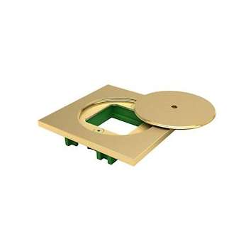 Couvercle sécurisé laiton à équip pour 1 mod.45x45 à combiner avec boitierBFB160|Bubox Systems-BUBBFC110-1