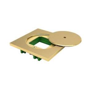 Couvercle sécurisé laiton à équip pour 1 mod.45x45 à combiner avec boitierBFB160|Bubox Systems-BUBBFC110-1