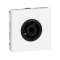 Prise audio 4 contacts 45x45 mm - Blanc