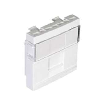 Plastron 45x45 mm pour 1 connecteur keystone - Blanc|Bubox Systems-BUBB452P1-9