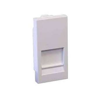 Plastron pour 1 connecteur keystone 22,5x45 mm - Blanc|Bubox Systems-BUBB451P1-9