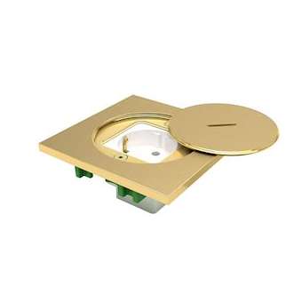 Couvercle laiton avec 1 prise de courant 16A 250V Schuko (allemande)|Bubox Systems-BUBBFC101-1