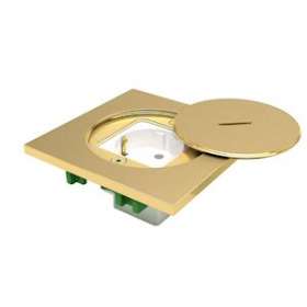Couvercle laiton avec 1 prise de courant 16A 250V Schuko (allemande)|Bubox Systems-BUBBFC101-1