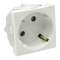 Prise de courant 16A 250V Schuko 45x45 mm - Blanc