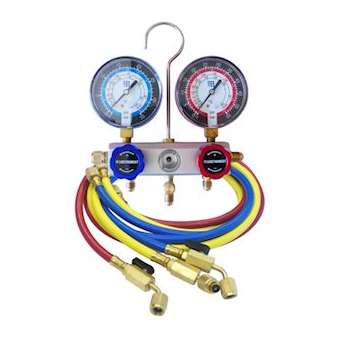 Kit manifold 2 voies R32/R410A + jeu de 3 flexibles 150cm et sac à dos robuste|Deck 912-DCKMG-250-R32