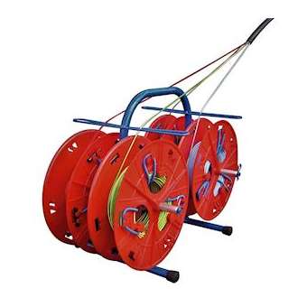 QUAD: dévidoir portatif pour couronnes de fils, livré avec 4 bobines à sandows|Cable equipements-CQSE3500333