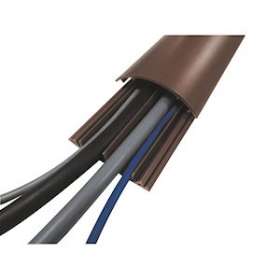 PG12 passage de plancher - PVC marron - 2 m - 2 canaux D12 mm|Cable equipements-CQSPG12B200M