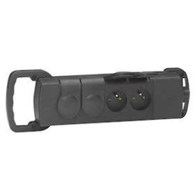 Bloc multiprise caoutchouc 4x2P+T 16A IP44 IK08 - poignée de transport|Legrand-LEG050553
