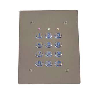 Clavier 2 Relais, 60 Codes, Touches Métalliques, Plaque Inox|Acie-AIESU2-EAB-TME