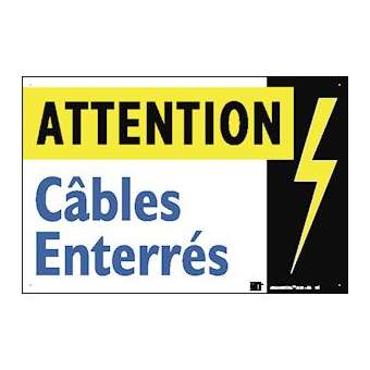 plaque alu 'cables enterres'|Catu-CATAM-63