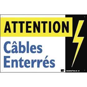 plaque alu 'cables enterres'|Catu-CATAM-63