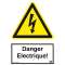 aff. rigide autocol.'danger electrique'