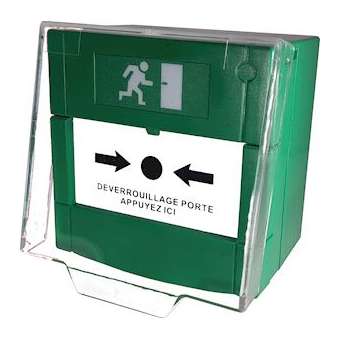 Déclencheur Manuel Vert, 2 Contacts Avec Capot|Acie-AIE1BDG-2