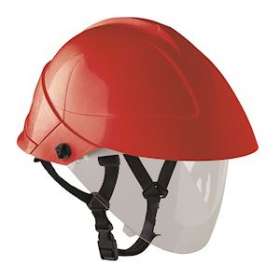 casque rouge avec ecran facial integre|Catu-CATMO-185-R