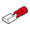 Clip partiellement isolé femelle rouge (0,25 à 1,5 mm²) - 6,3 x 0,8 mm en boite