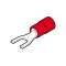 Cosse préisolée fourche rouge (0,25 à 1,5 mm²) - Diam. 4 mm en boite|Cembre-CMBRFU4BP