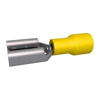 Clip pré-isolé femelle jaune pour clip mâle 4-6 mm² 6.3 x 0.8 mm (x 50)|Bizline-BIZ235020