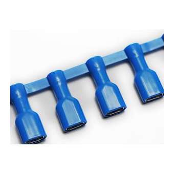 Clip complètement isolé femelle rouge (0,25 à 1,5 mm²) - 6,3 x 0,8 mm en bande|Cembre-CMBCRPF608P