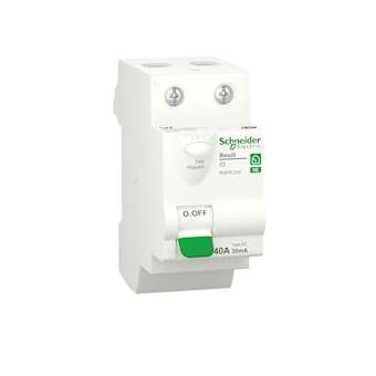 Resi9 XE - interrupteur différentiel - 2P - 40A - 30mA - Type AC - embrochable|Schneider Electric-SCHR9ERC240