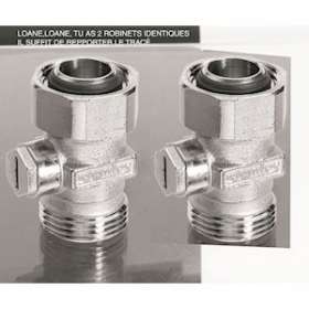 Pack 3 pour type Samba 6 orifices 2 vannes droites d'isolation radiateur|Chappee-BRJC89090697