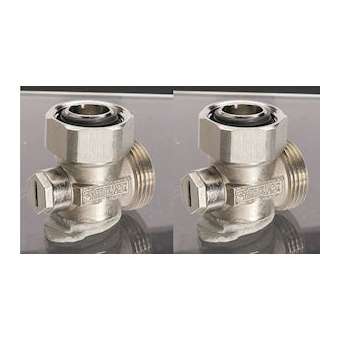 Pack 4 pour type Samba 6 orifices 2 vannes coudées d'isolation radiateur|Chappee-BRJC89090698