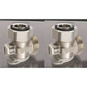 Pack 4 pour type Samba 6 orifices 2 vannes coudées d'isolation radiateur|Chappee-BRJC89090698
