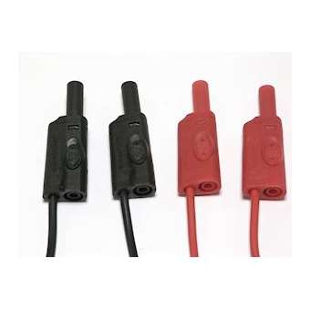 Cordons PVC 2m à reprise AR CAT3 600V RD/BK|Chauvin arnoux-CHXP01295290Z