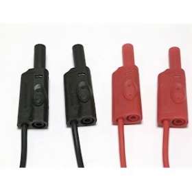 Cordons PVC 2m à reprise AR CAT3 600V RD/BK|Chauvin arnoux-CHXP01295290Z