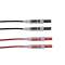 Cord. surmoulé Silic. 1,5 m DM4-DM4 Cat4 1kV RD/BK
