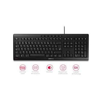 CHERRY STREAM KEYBOARD - Clavier SX - Multimédia - 3 LED - USB - Noir - AZERTY|Cherry-CY1JK-8500FR-2