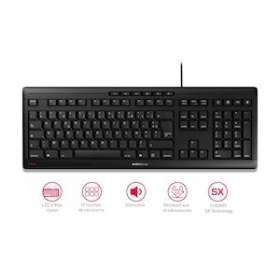CHERRY STREAM KEYBOARD - Clavier SX - Multimédia - 3 LED - USB - Noir - AZERTY|Cherry-CY1JK-8500FR-2