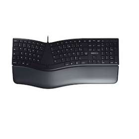 CHERRY KC 4500 ERGO - Clavier curve 109T+3, USB Noir, Azerty FR|Cherry-CY1JK-4500FR-2