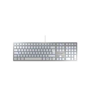 CHERRY KC 6000 SLIM 105T+7 ultra-plat multimédia, blanc & argent FR|Cherry-CY1JK-1600FR-1