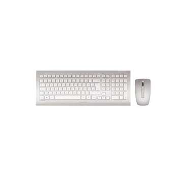 CHERRY DW 8000 - Ensemble clavier & souris 2.4 GHz, USB, argenté & blanc QWERTY|Cherry-CY1JD-0310EU
