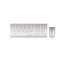 CHERRY DW 8000 - Ensemble clavier & souris 2.4 GHz, USB, argenté & blanc QWERTY