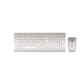 CHERRY DW 8000 - Ensemble clavier & souris 2.4 GHz, USB, argenté & blanc QWERTY|Cherry-CY1JD-0310EU