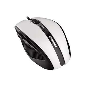 CHERRY MC 3000 Souris optique 500/1000 dpi 5B Ergo droitiers USB blanc grisé|Cherry-CY1JM-0120-0
