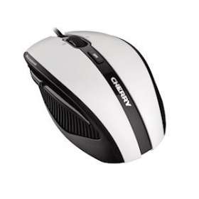 CHERRY MC 3000 Souris optique 500/1000 dpi 5B Ergo droitiers USB blanc grisé|Cherry-CY1JM-0120-0