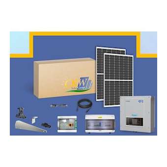 Kit Sol. string 9kW-triphasé-24 panneaux 375W--toit plat ETN-Coffret AC/DC|-KWC89067