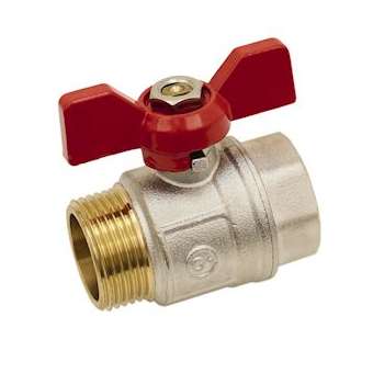 VANNE MALE/FEMELLE LAITON MANETTE PAPILLON 3/8'|Adg-AF9205P-12