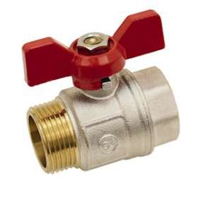 VANNE MALE/FEMELLE LAITON MANETTE PAPILLON 3/8'|Adg-AF9205P-12